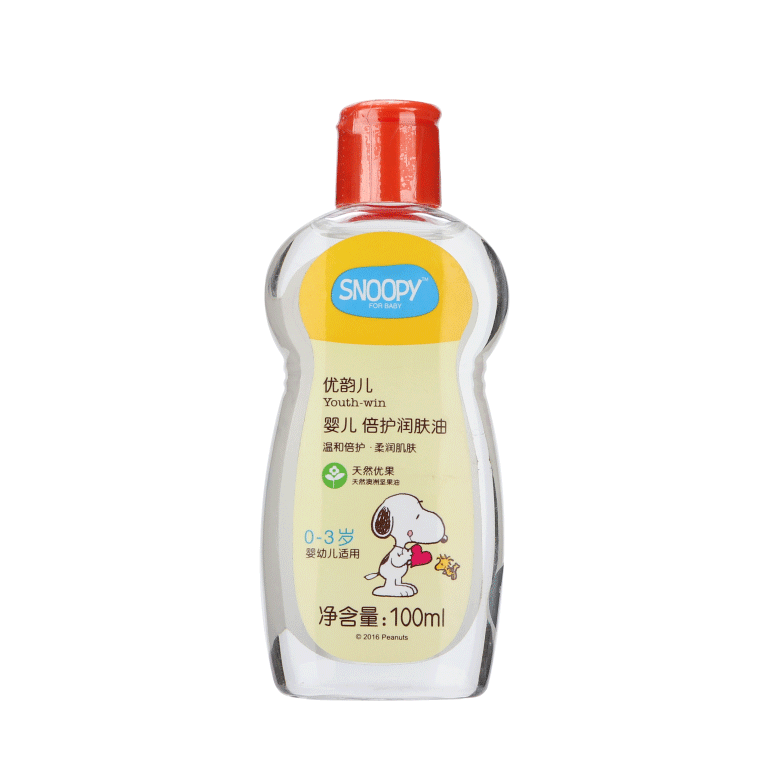 SNOOPY婴儿倍护润肤油 正面