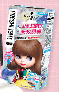 施华蔻泡泡染粉玫甜棕