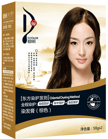 迪彩棕色染发剂